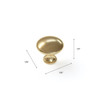 Newage Products Contemporary Rounded Brushed Brass 80232